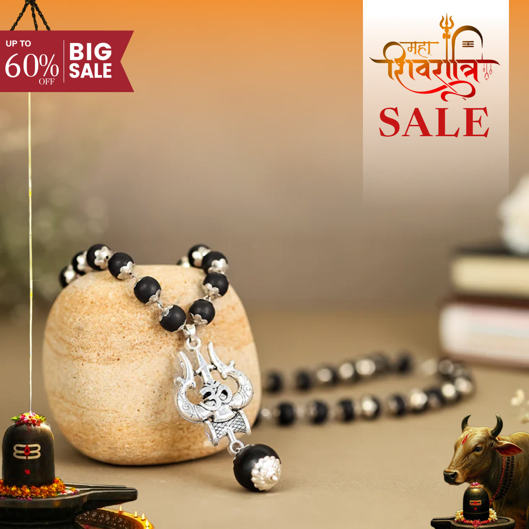 OM Shiva Trishool Karungali Mala