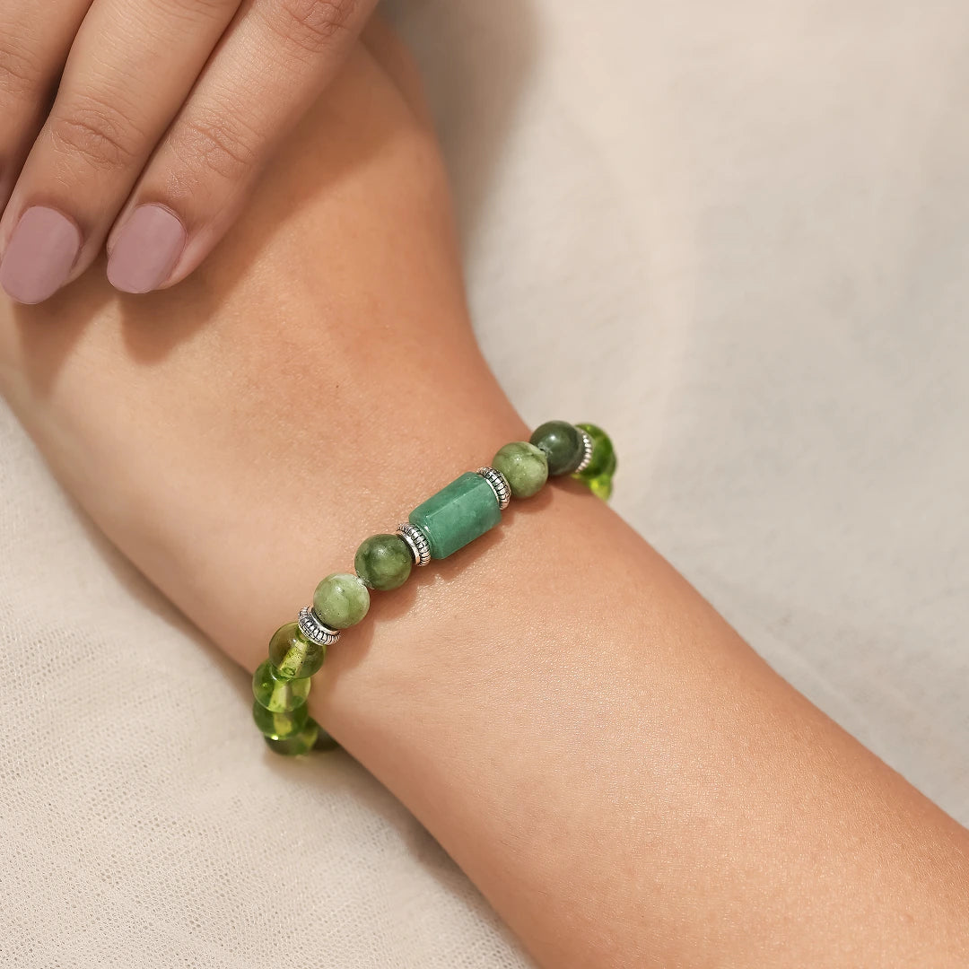 Green Agate Stone Bracelet (Kanya Rashi) Virgo