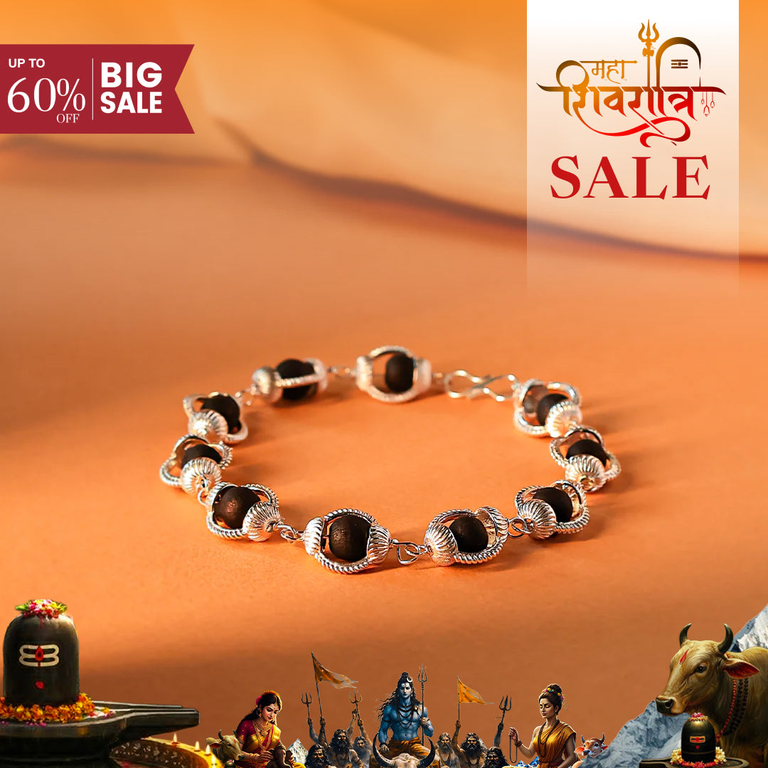 Karungali Malai Bracelet with Silver Cap with Govt. Certification