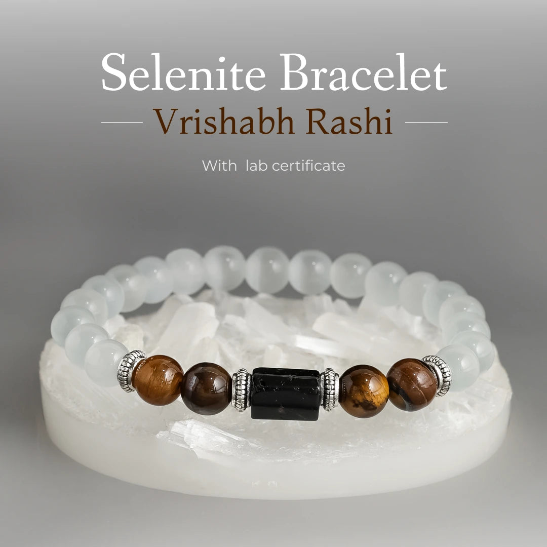 Selenite Bracelet (Vrishabh Rashi) Taurus