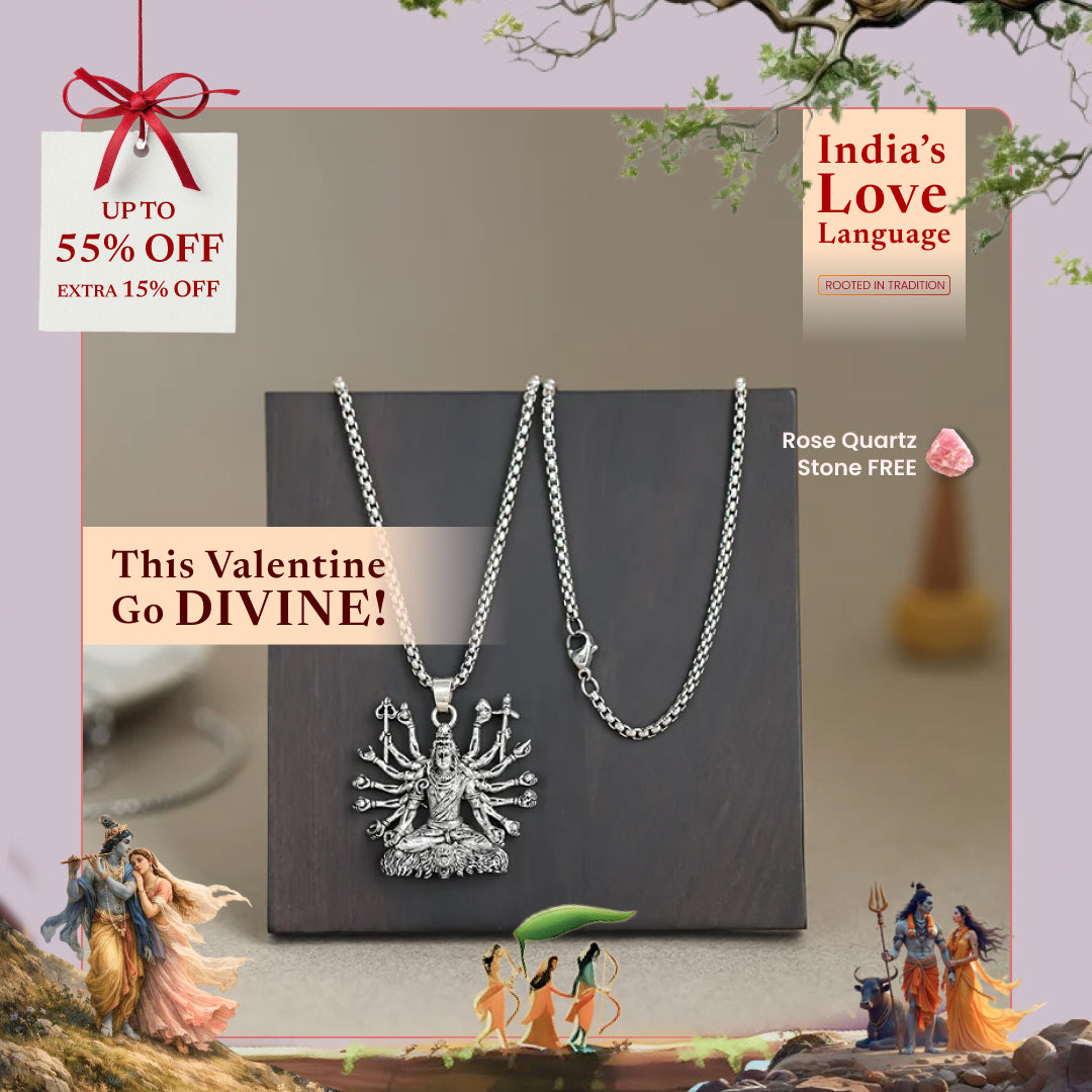 Silver Plated Mahadev Rudra Avatar Pendant