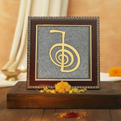 Reiki Healing Raw Pyrite Frame for Balancing Chakra