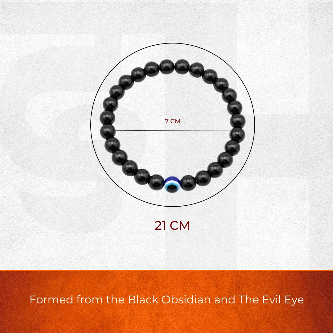 Black Obsidian Evil Eye Bracelet