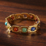 7 Chakra Link Chain Bracelet with Rudraksha