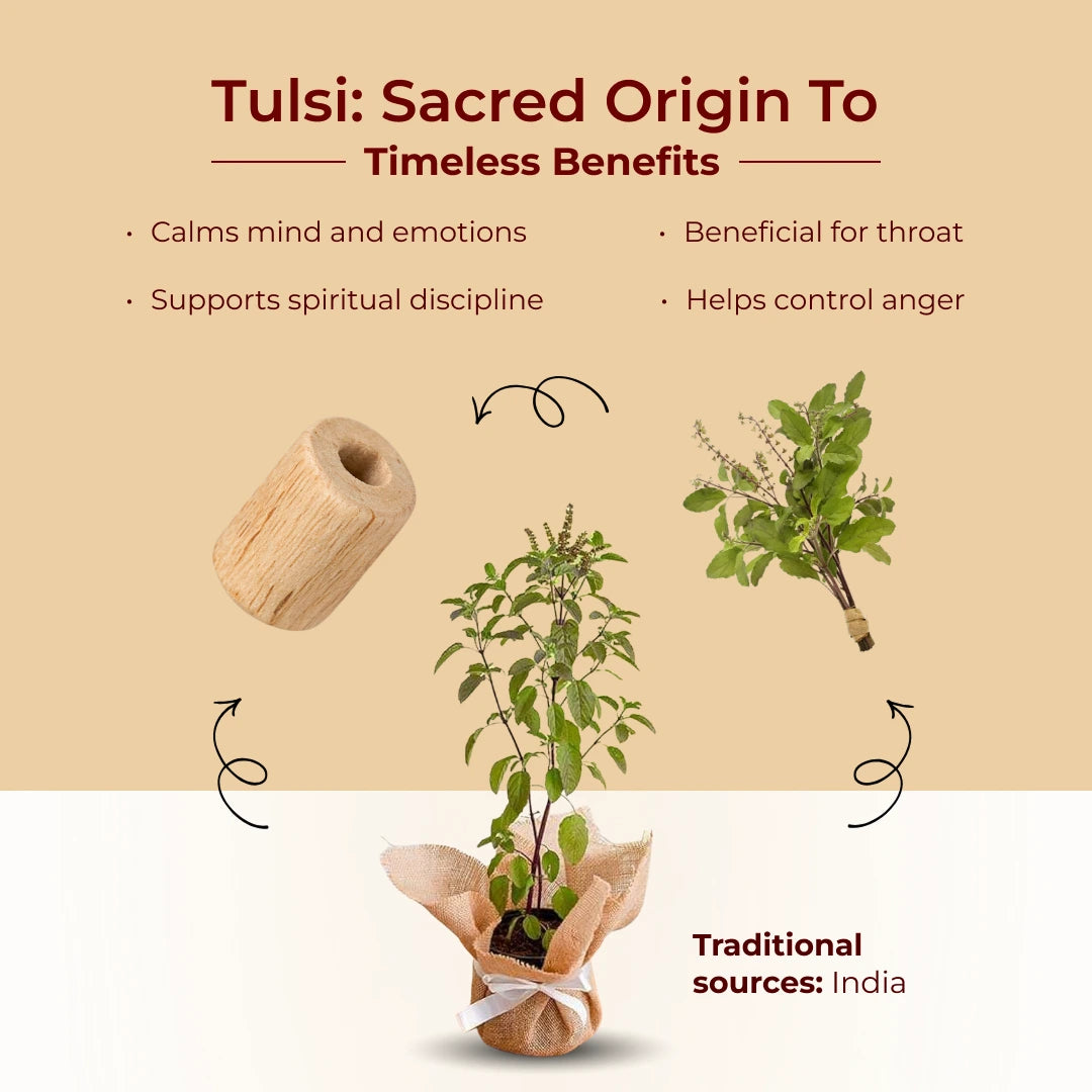 Govt Certified Original Tulsi 108 Beads Mala