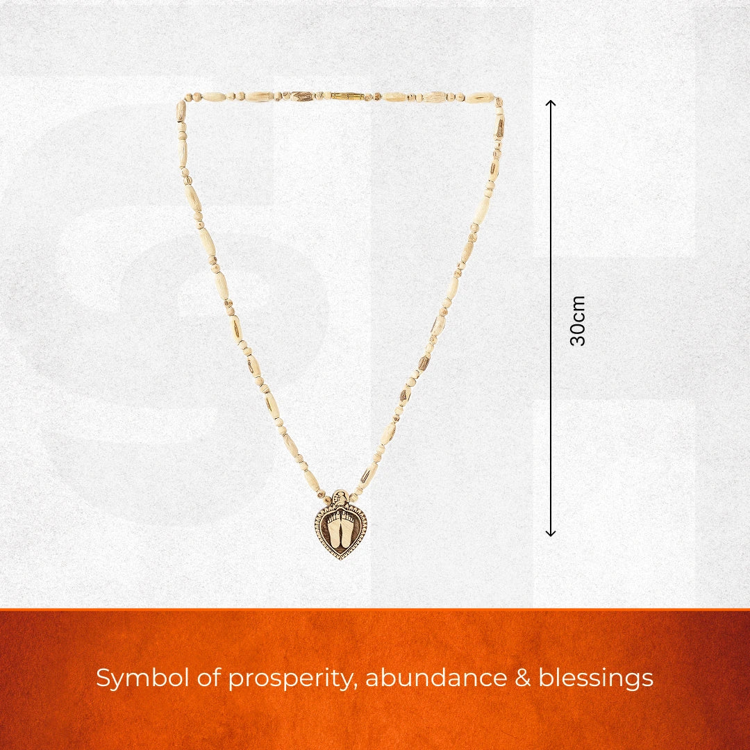 Shri Laxmi Charan Tulsi Mala Pendant | Blessings of Shri Laxmi