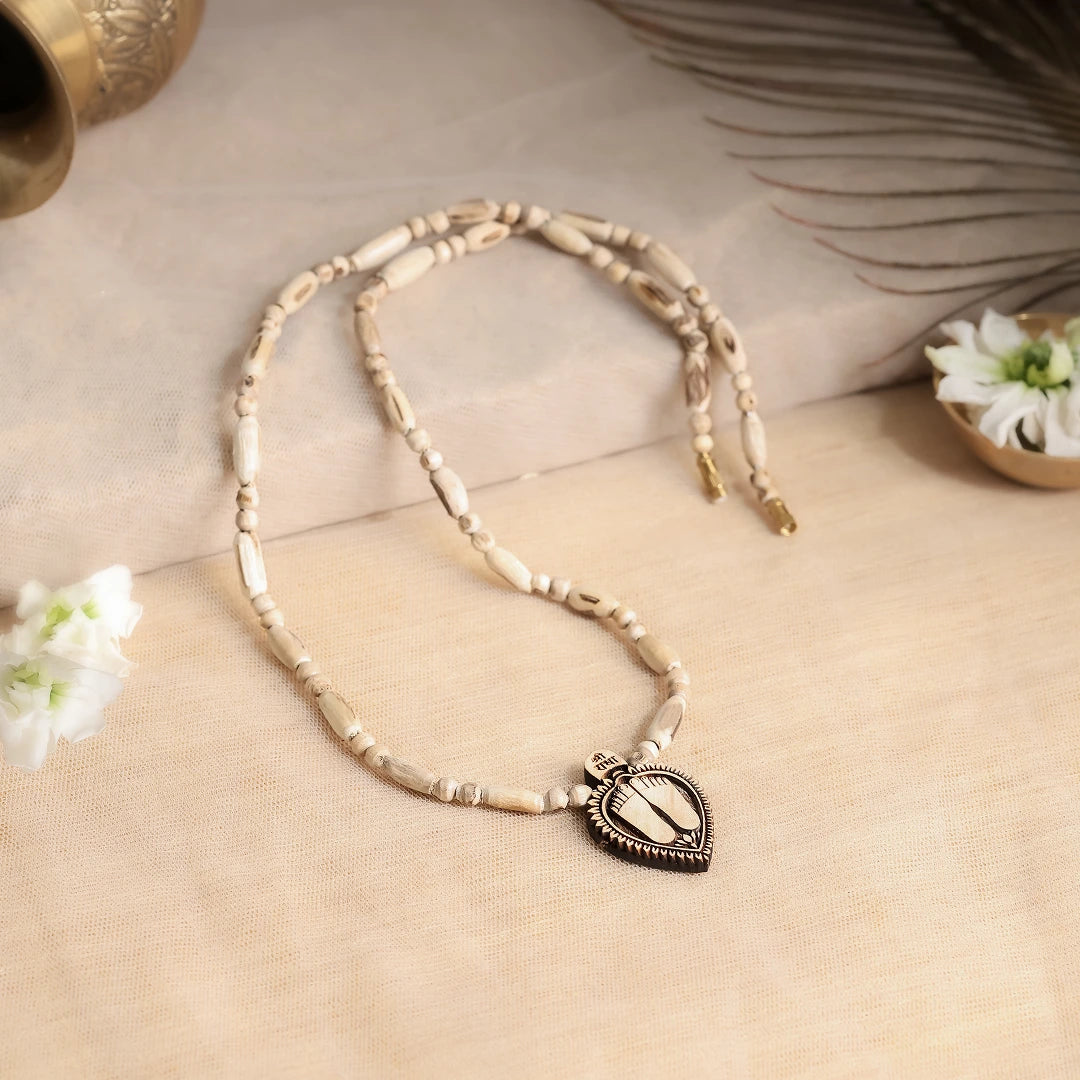 Shri Ram Charan Tulsi Mala Pendant | Blessings of Shri Ram Ji