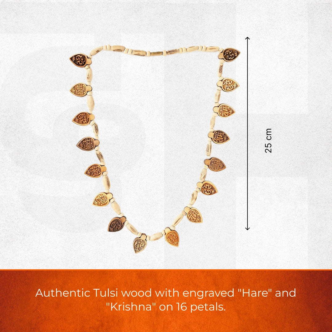Maha Mantra Tulsi Mala | 16 Petals for Devotion and Peace