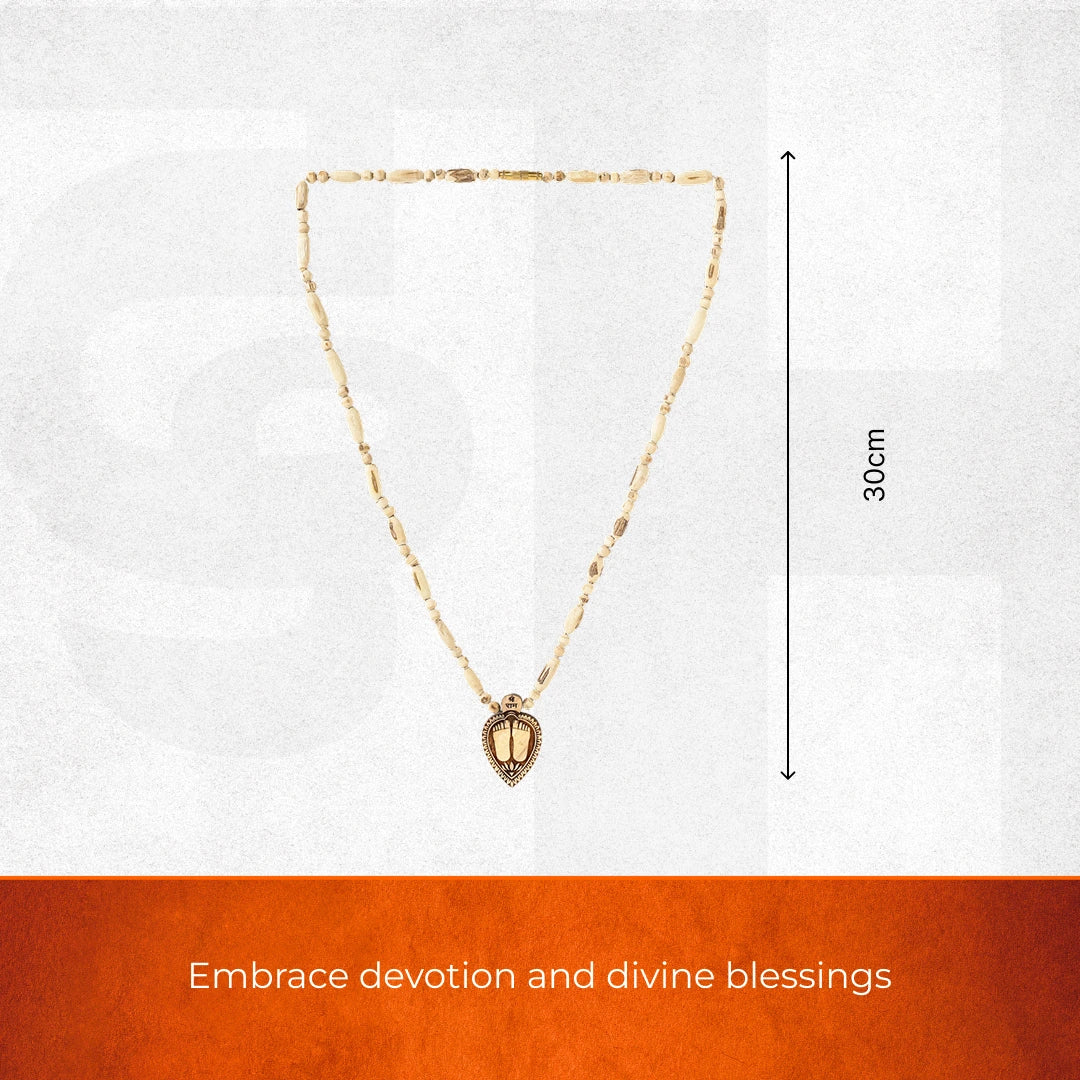 Shri Ram Charan Tulsi Mala Pendant | Blessings of Shri Ram Ji