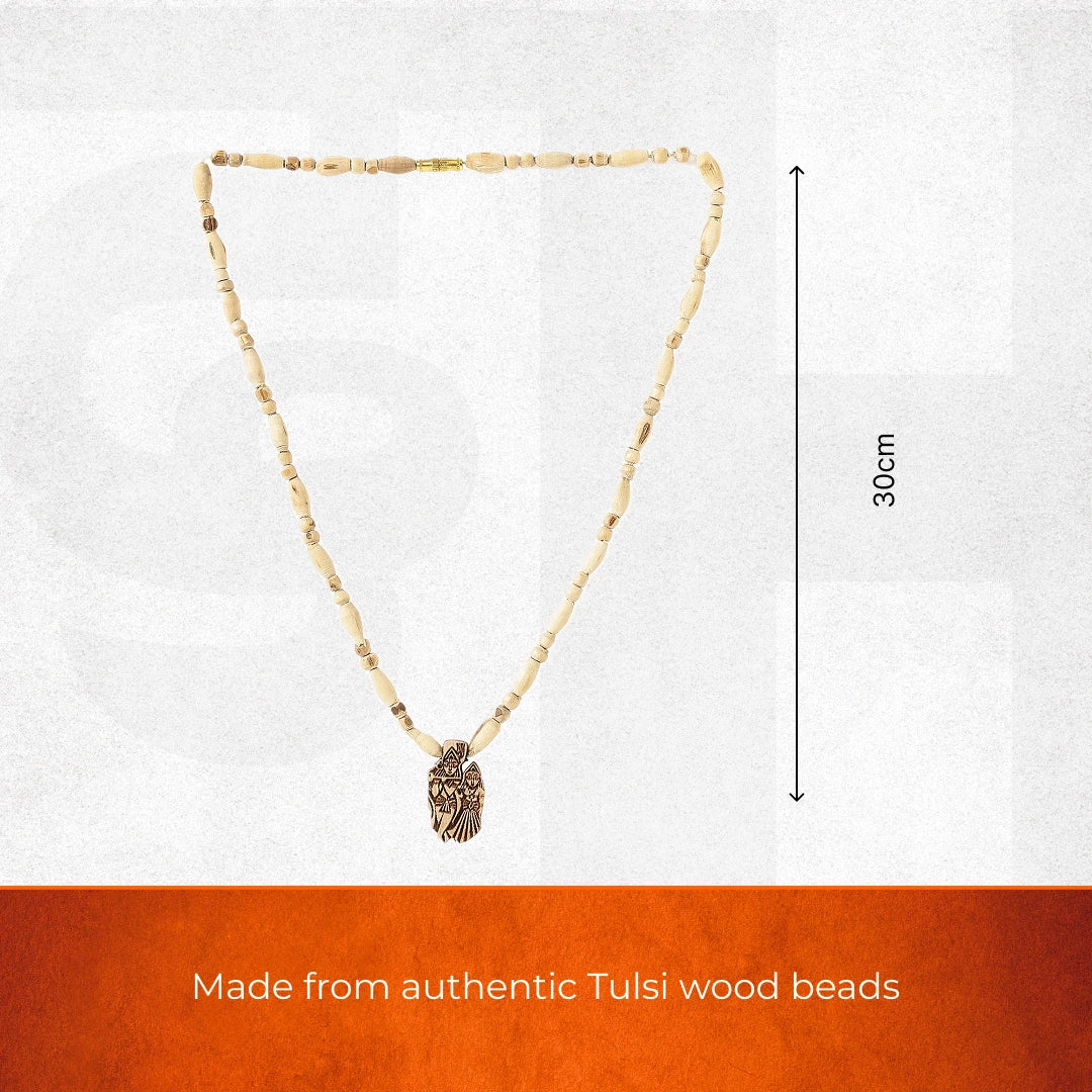 Shri Radha Krishna Tulsi Mala Pendant | Blessings of Shri Radha Krishna