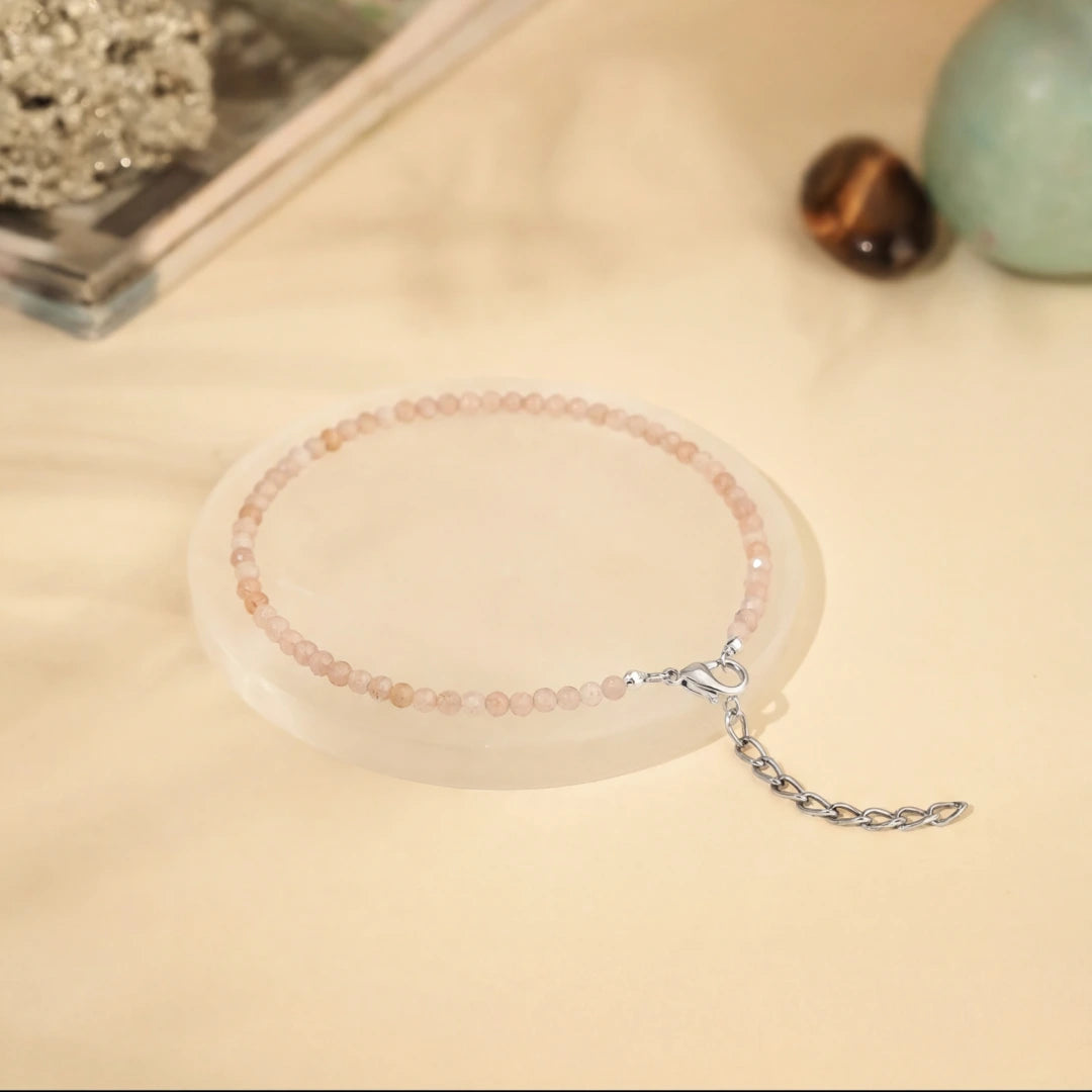 Rose Quartz Anklet