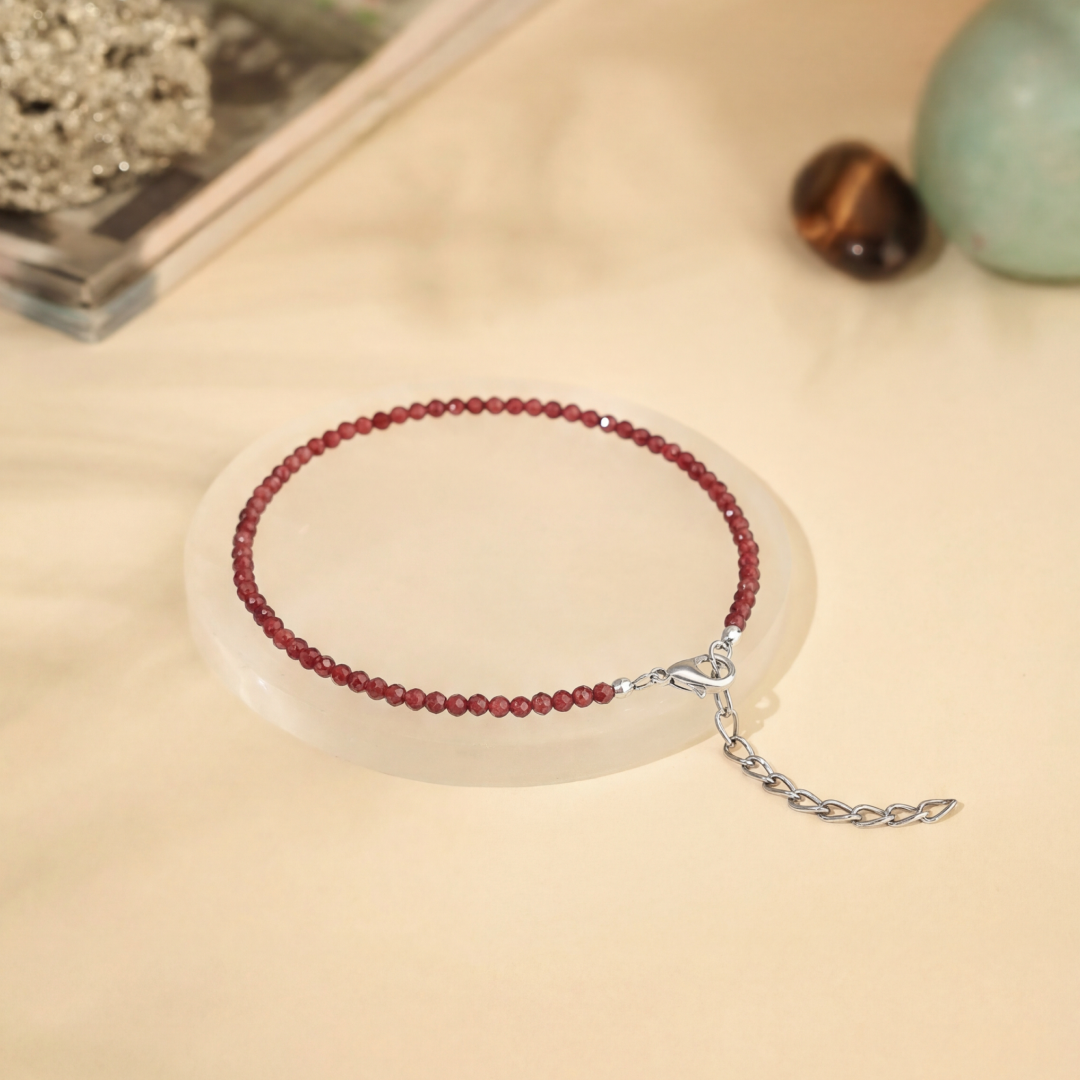 Red Garnet Anklet