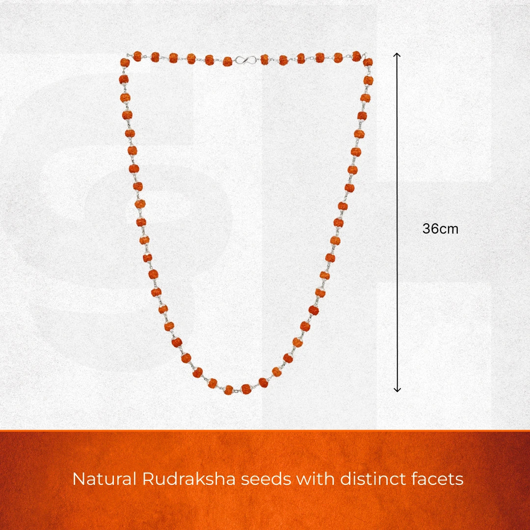 925 Pure Sterling Silver Rudraksha Necklace
