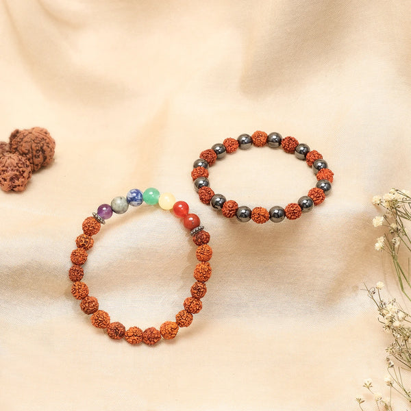7 Chakra + Tiger Stone Rudraksha Bracelet