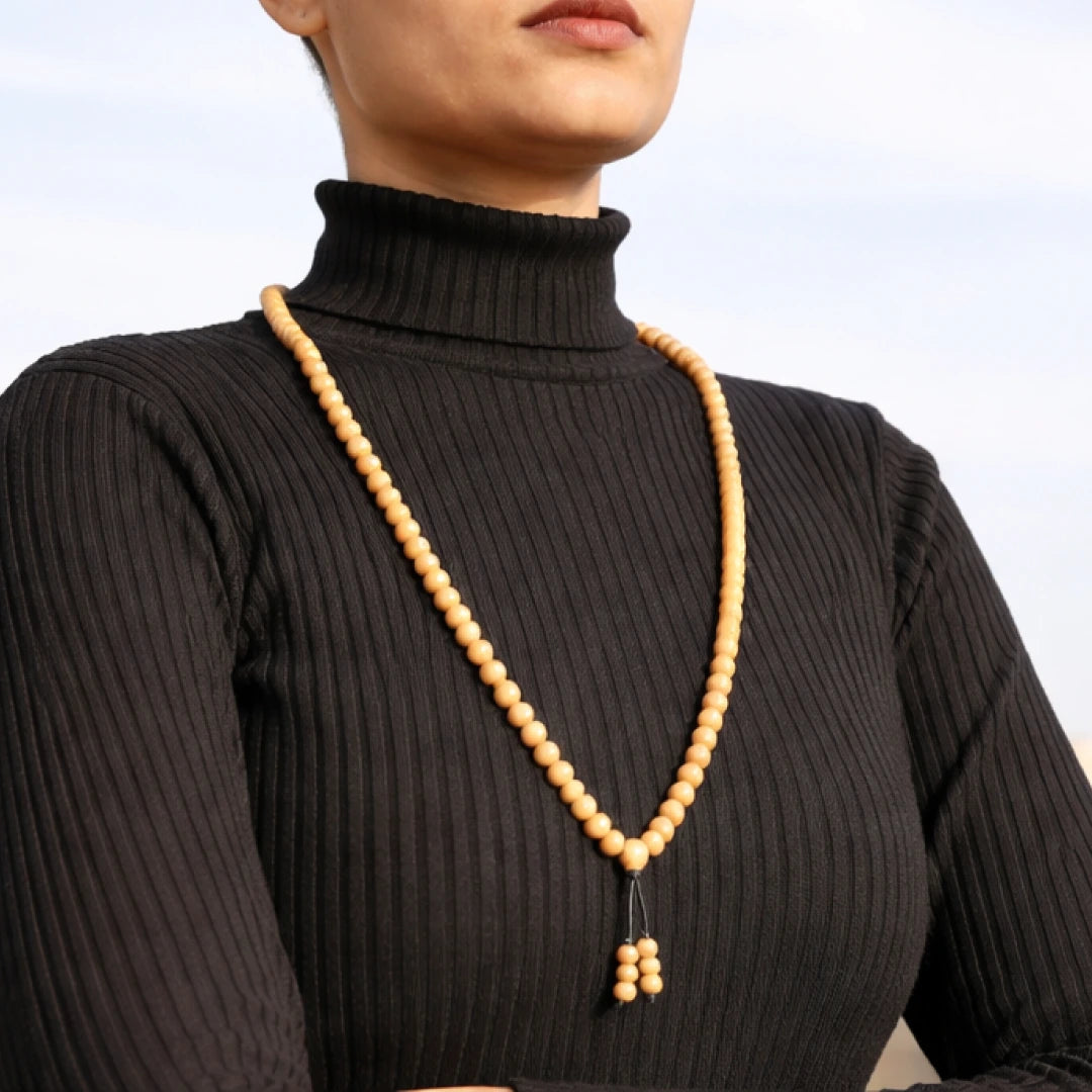 Chandan Sandalwood Stretchable Jaap Mala 108 beads - Govt Certified