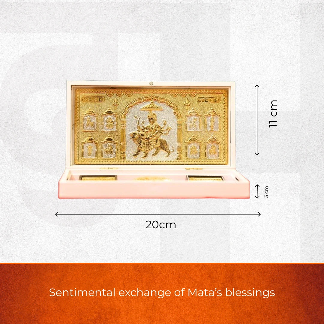 Divine Maa Durga Pocket Temple - Gold Platted