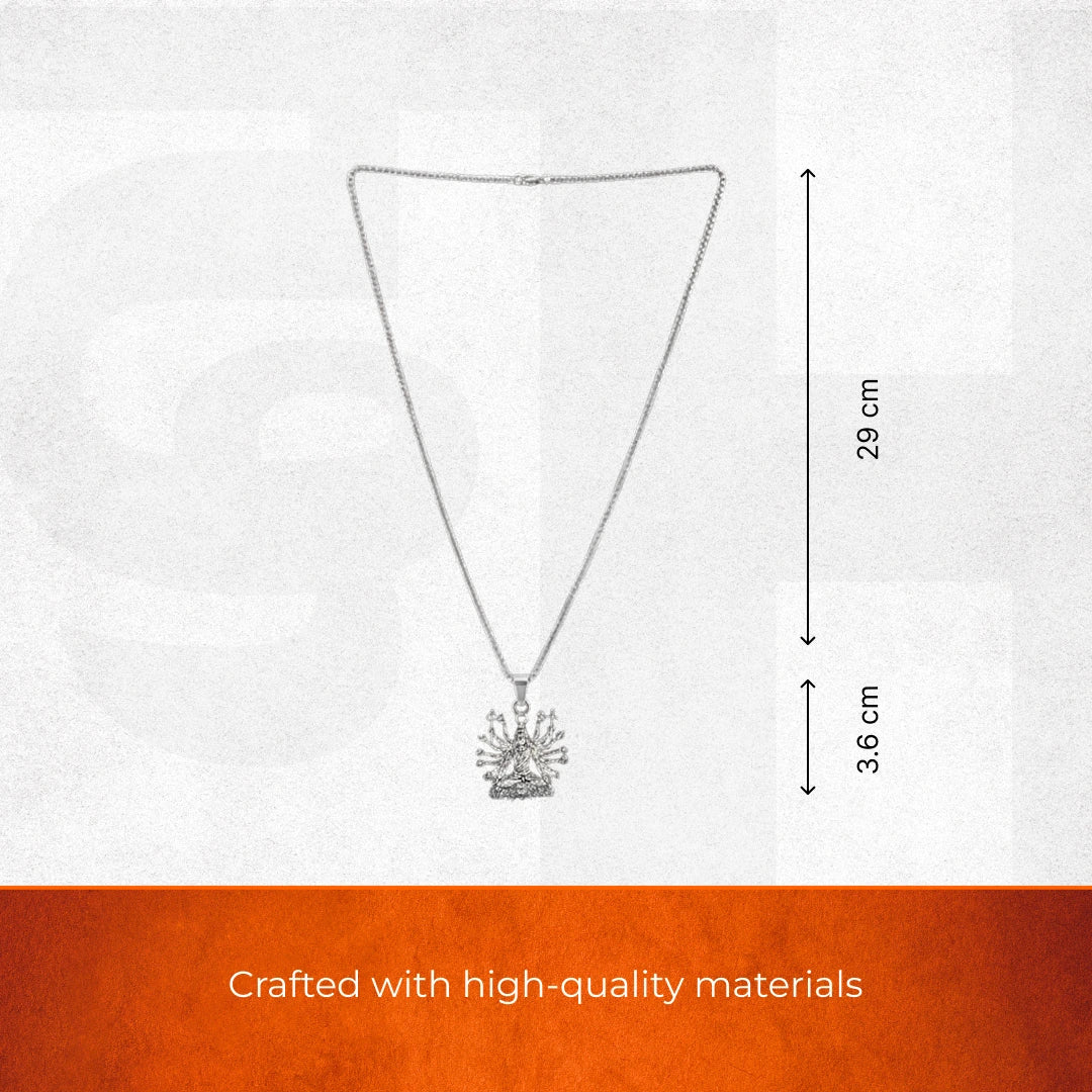 Silver Plated Mahadev Rudra Avatar Pendant