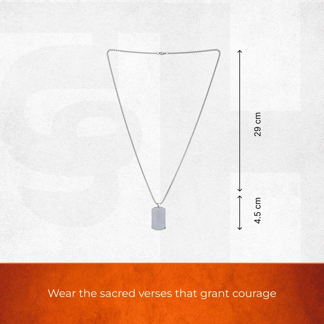 Silver Plated Hanuman Chalisa Pendant