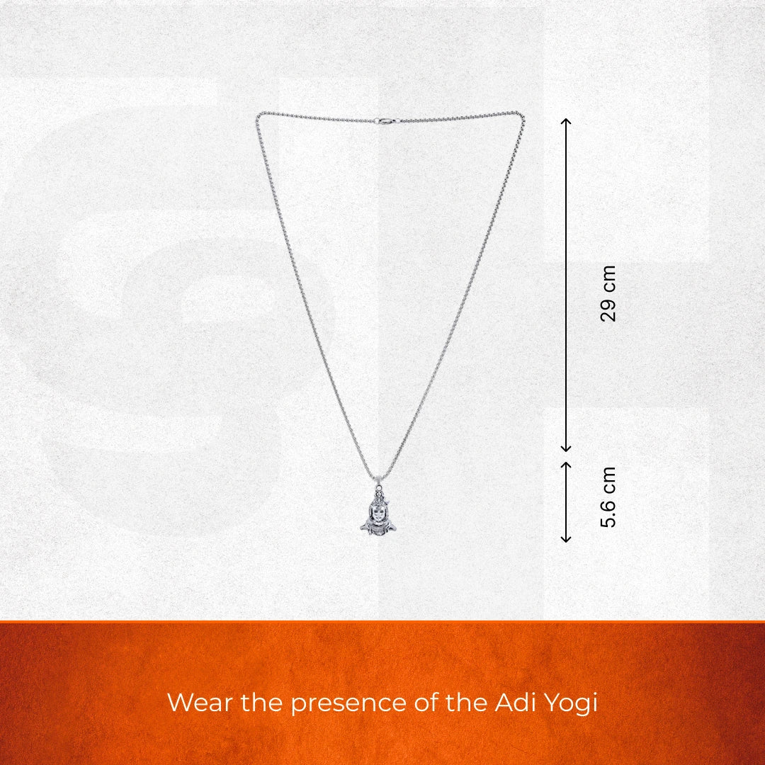 Silver Plated Lord Shiva Face Pendant