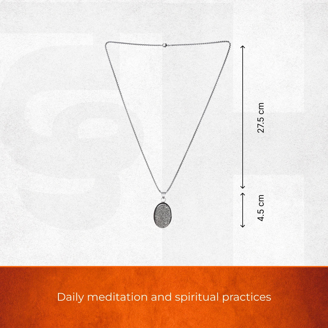 Raw Pyrite Stone Pendant on Silver Chain