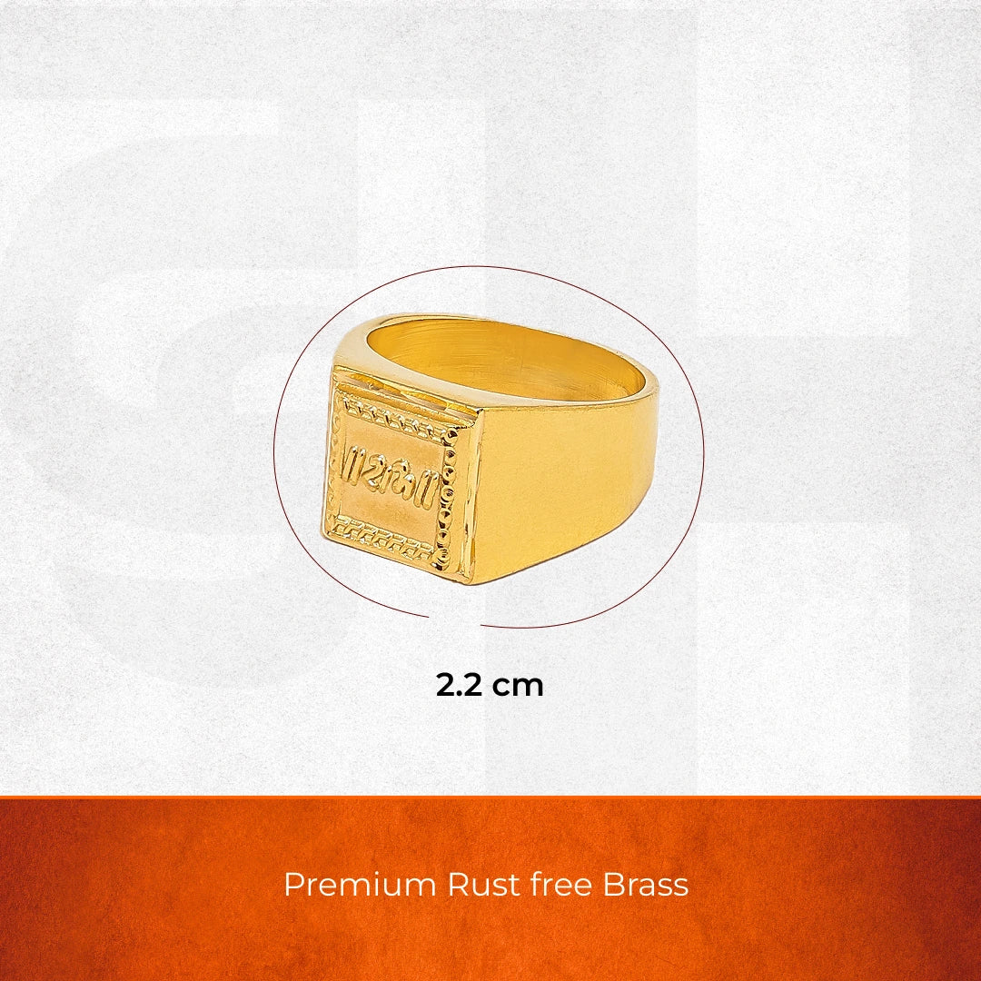 Gold Plated Jai Shri Ram Ring