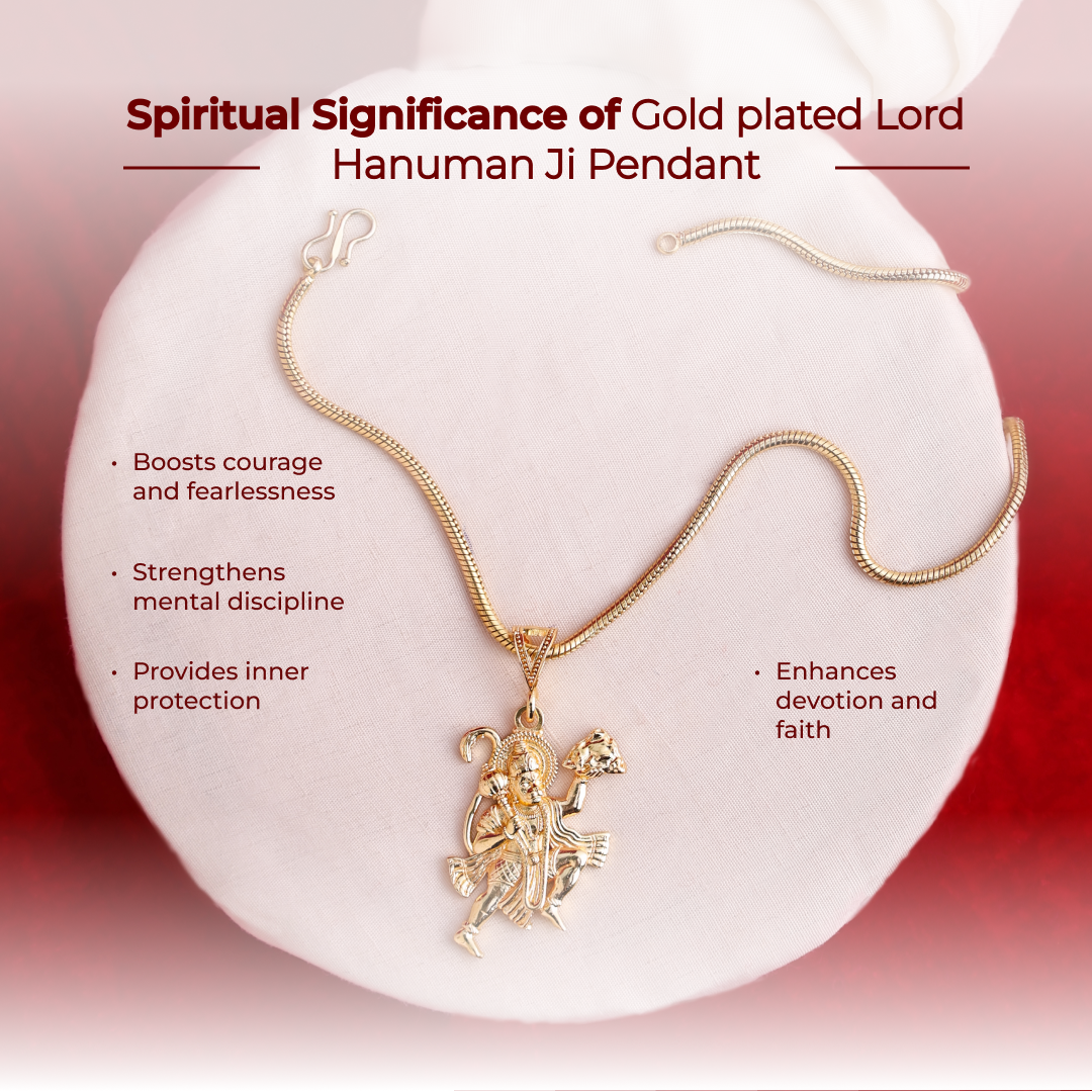 Gold plated Lord Hanuman Ji Pendant
