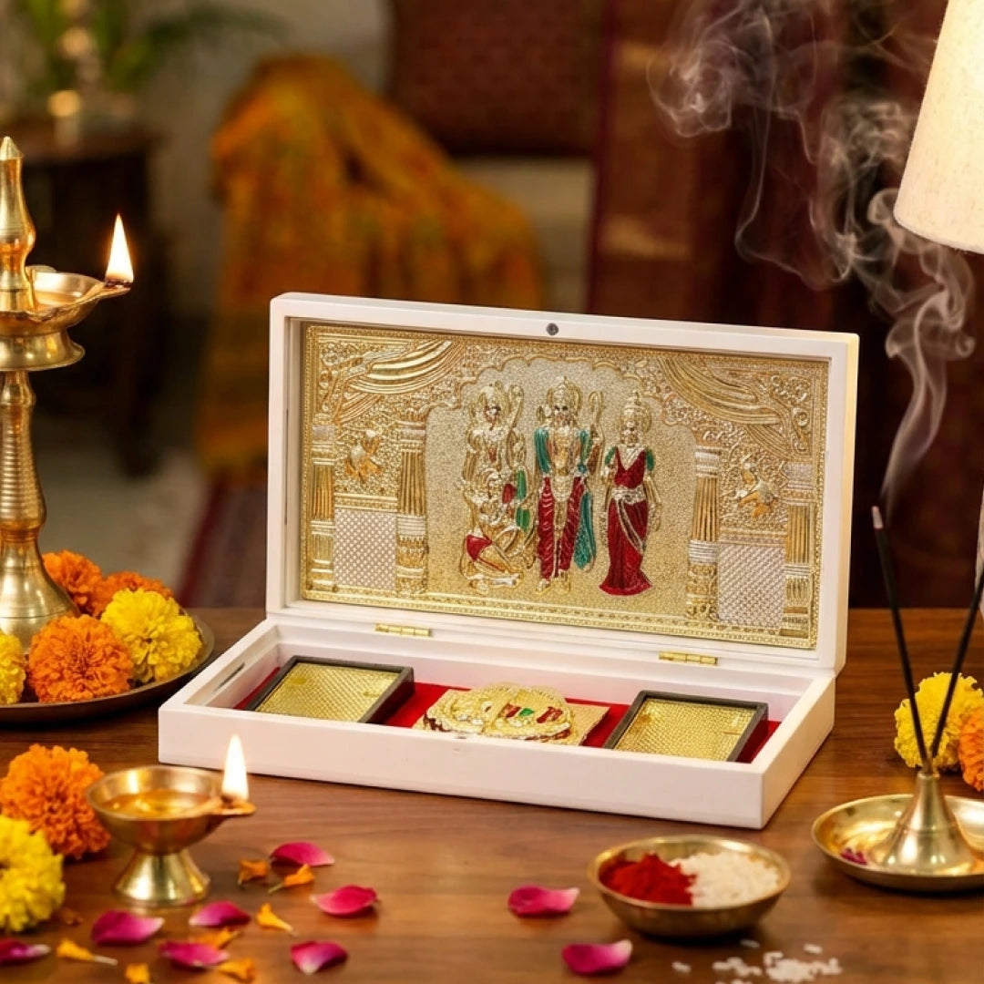 Divine Ram Darbar Pocket Temple - Gold Plated