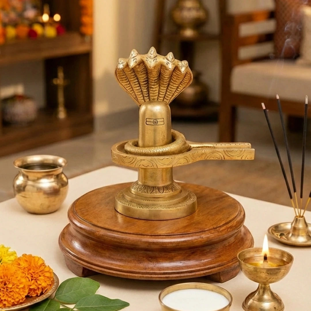 Brass Shivalinga Statue