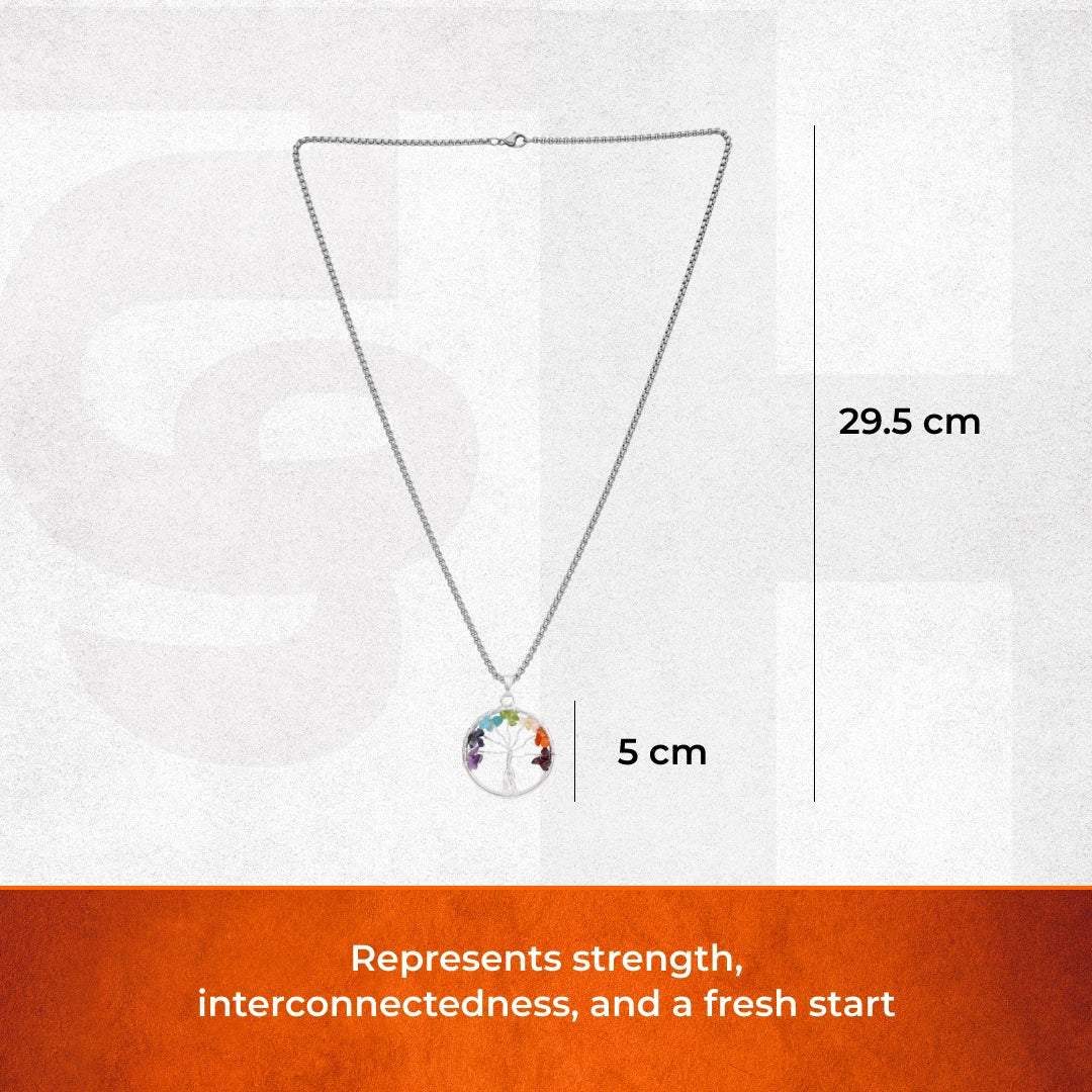 7 Chakra Tree of Life Pendant