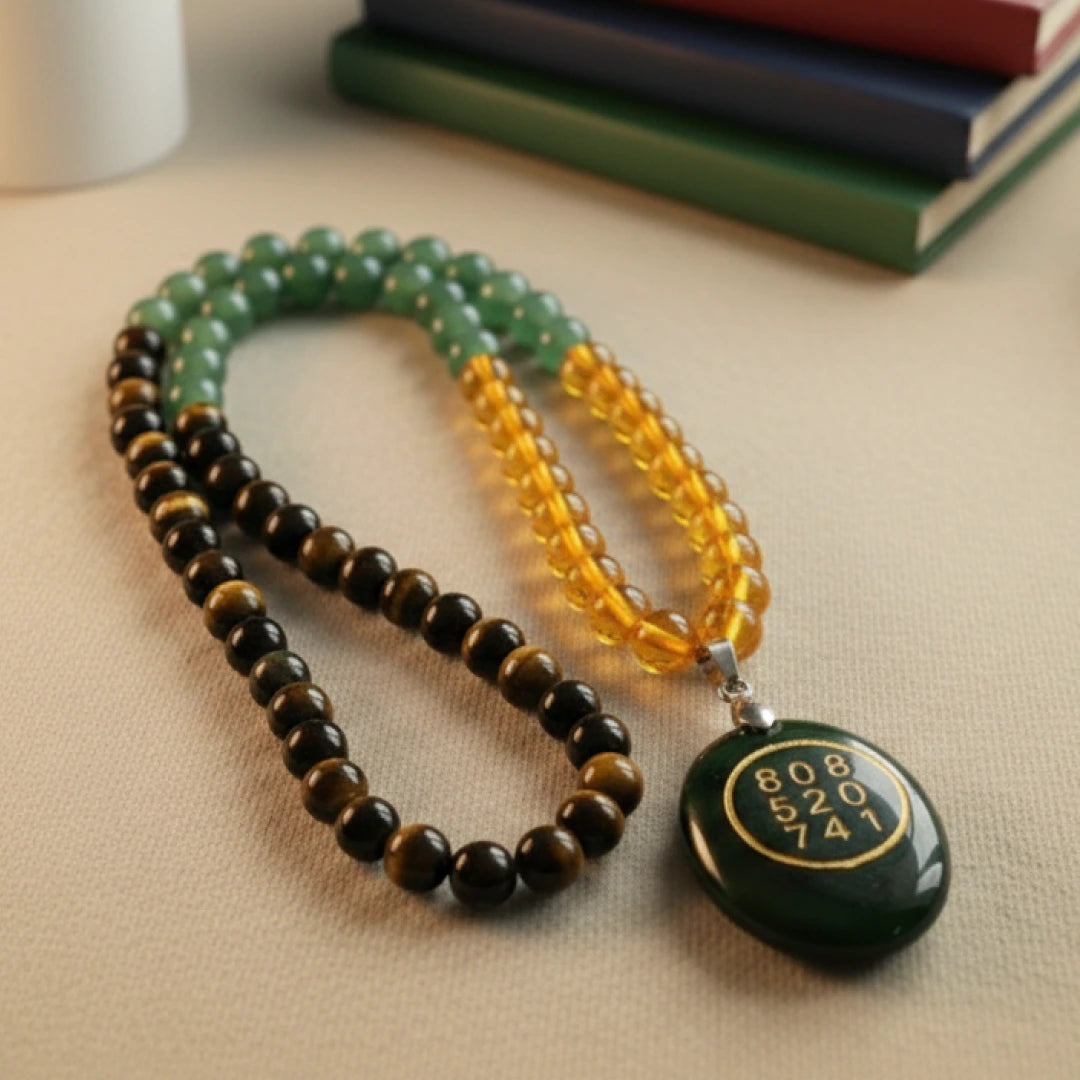 Money Magnet Mala with Zibu Pendant
