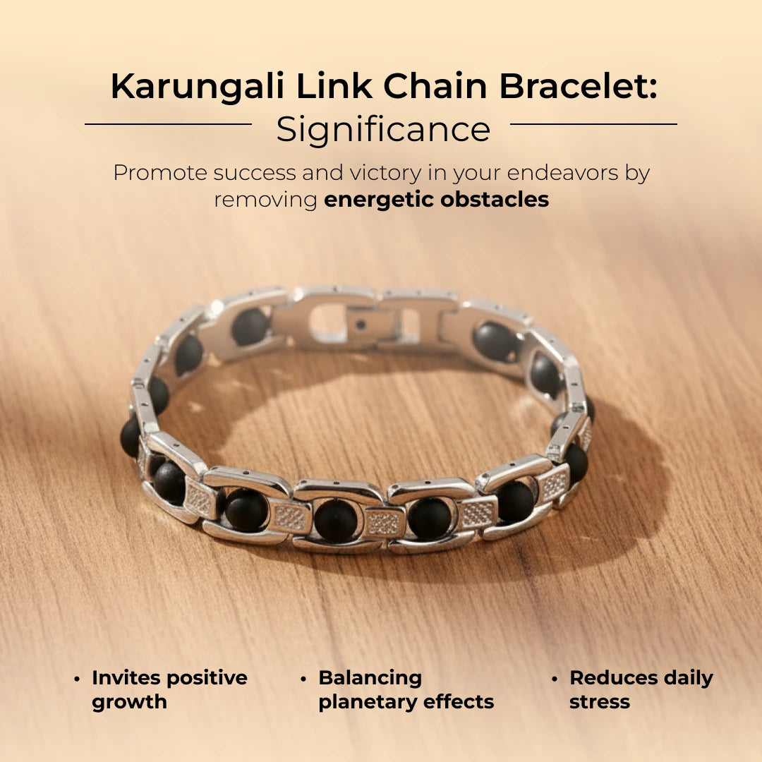 Karungali Link Chain Bracelet
