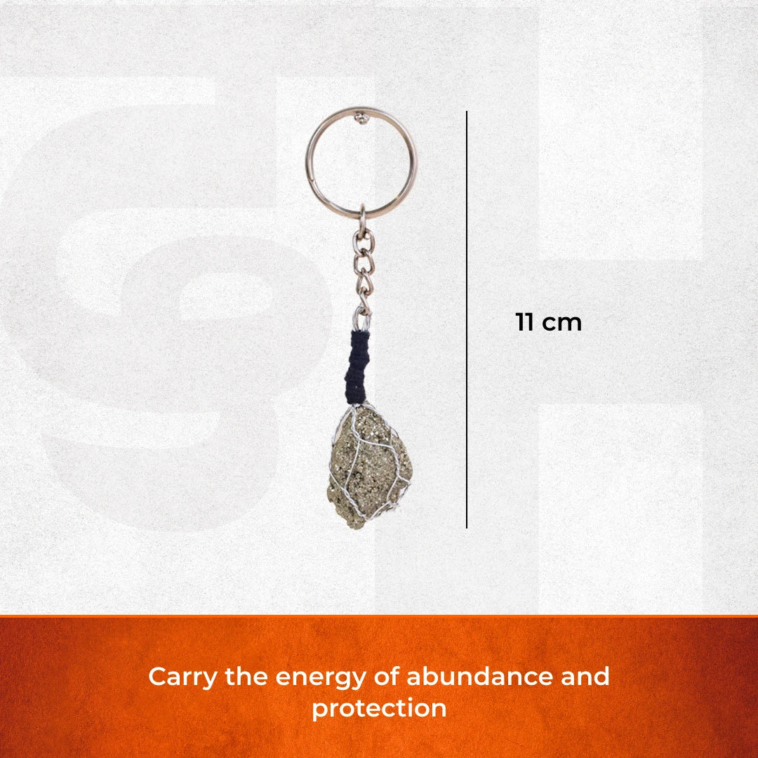 Pyrite Key Chain & Bag Charm