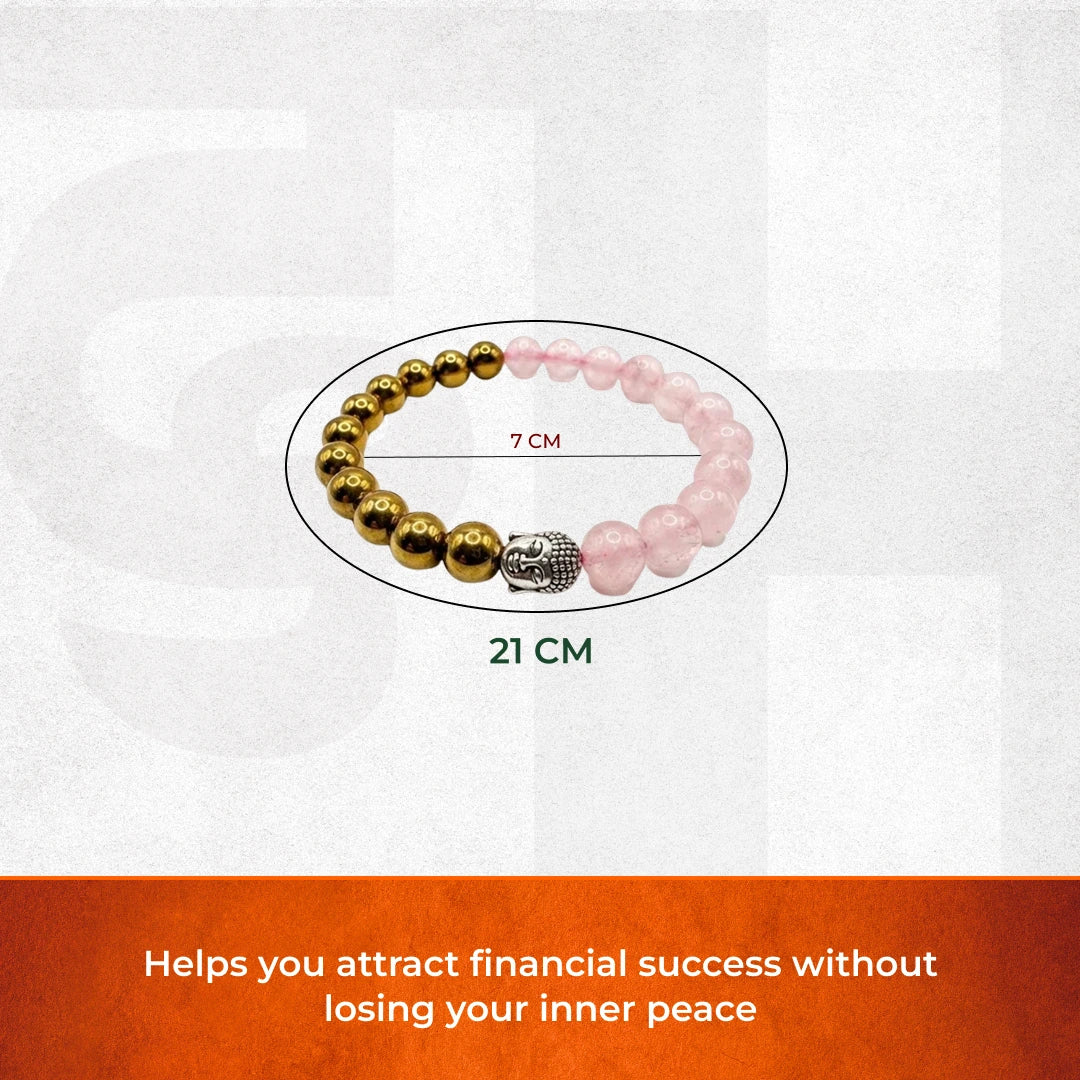 Rose Quartz & Pyrite Bracelet