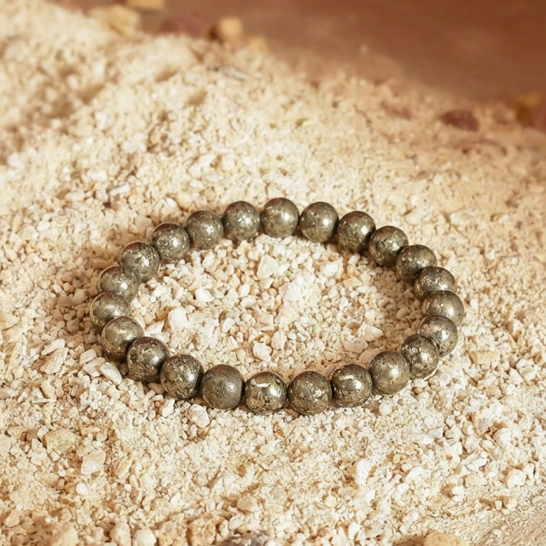 Raw Pyrite Bracelet | For Wealth, Confidence & Protection