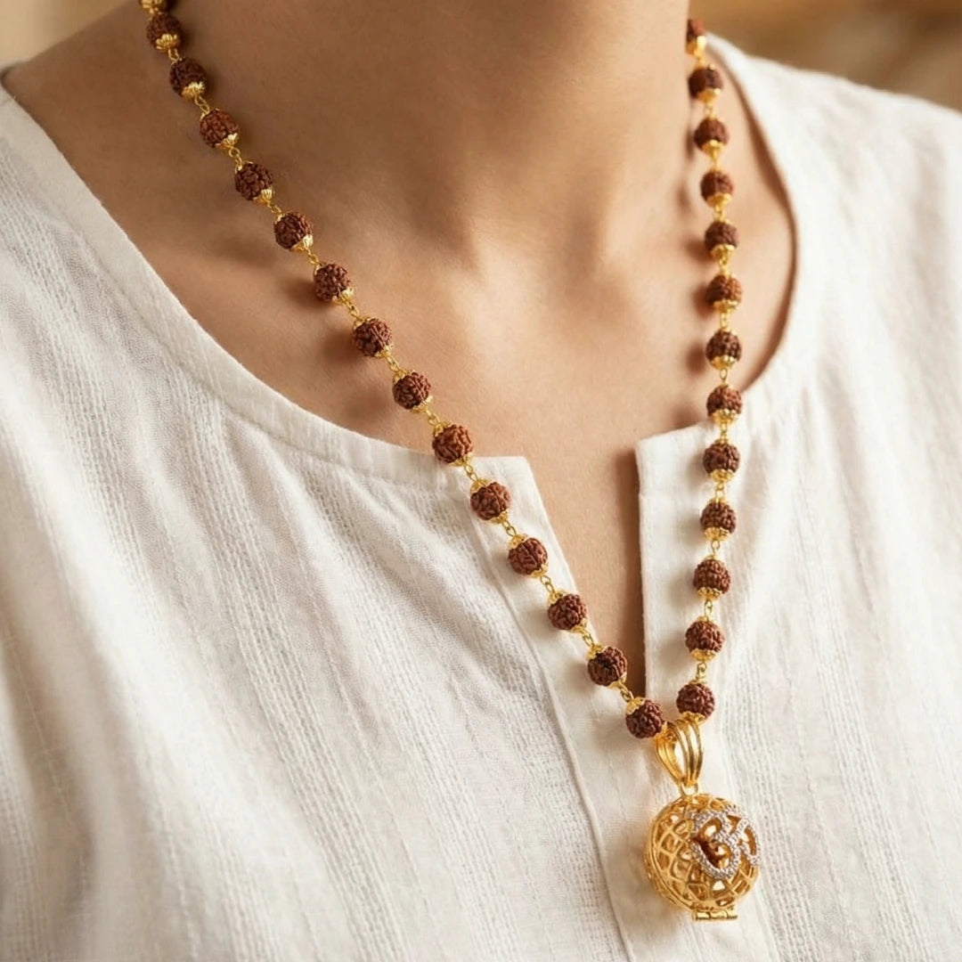 Rudraksha Mala with 9 Mukhi Rudraksha