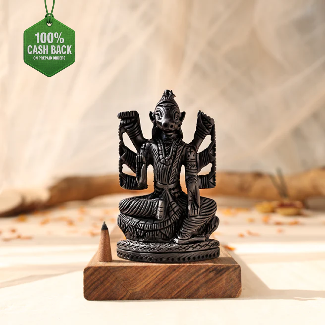 Divine Hindu Lord Varahi Karungali Idol – Ebony Wood
