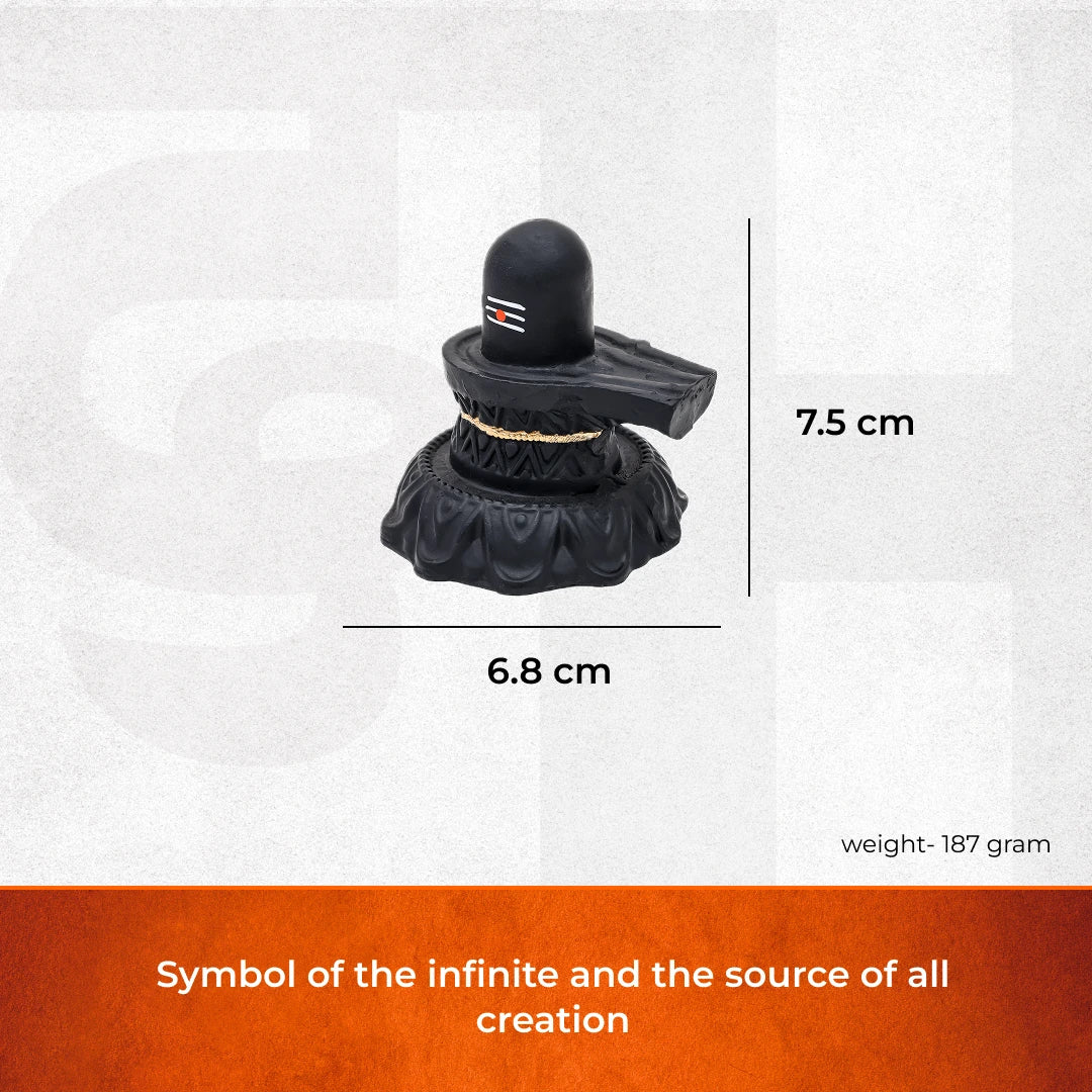 Premium Resin Shivling Idol – Ideal for Car & Office Desk