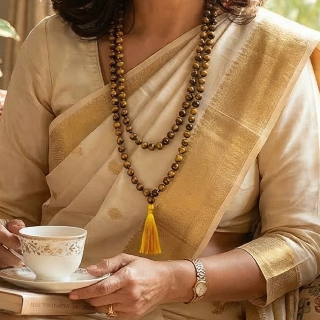 Tiger Eye Stone Mala 108 Beads