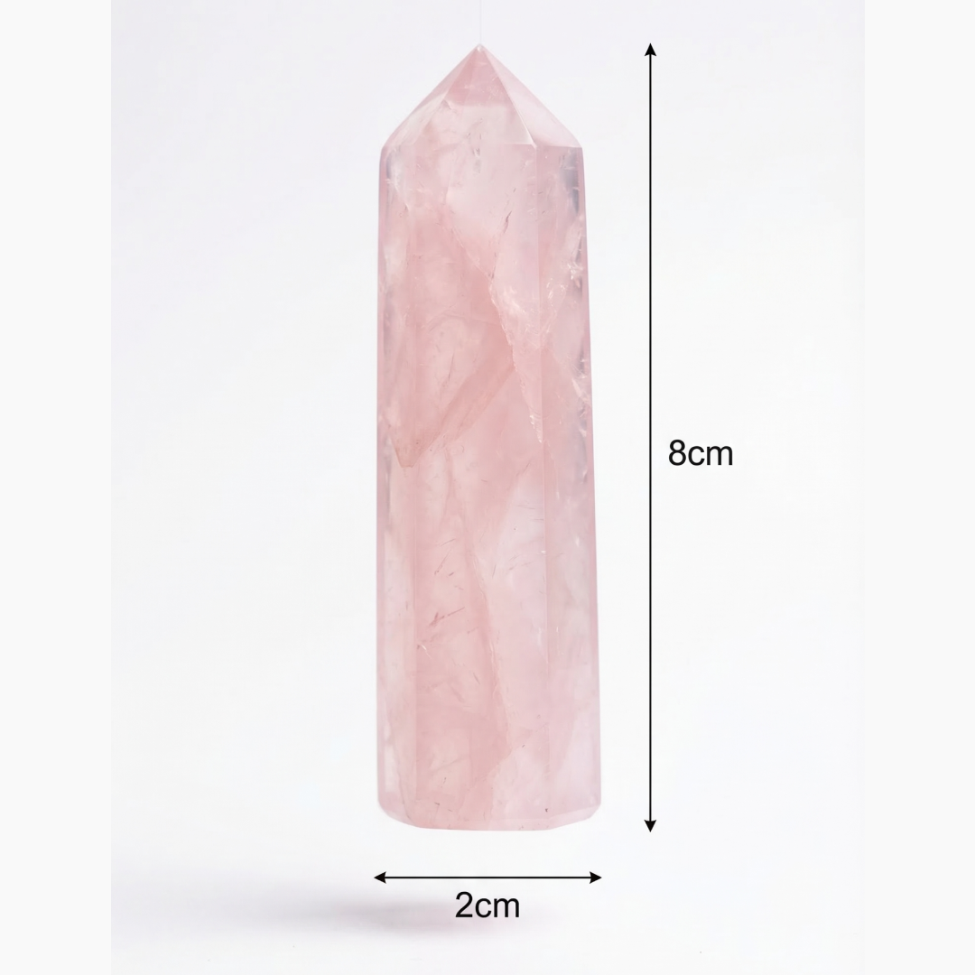Rose Quartz Crystal Tower