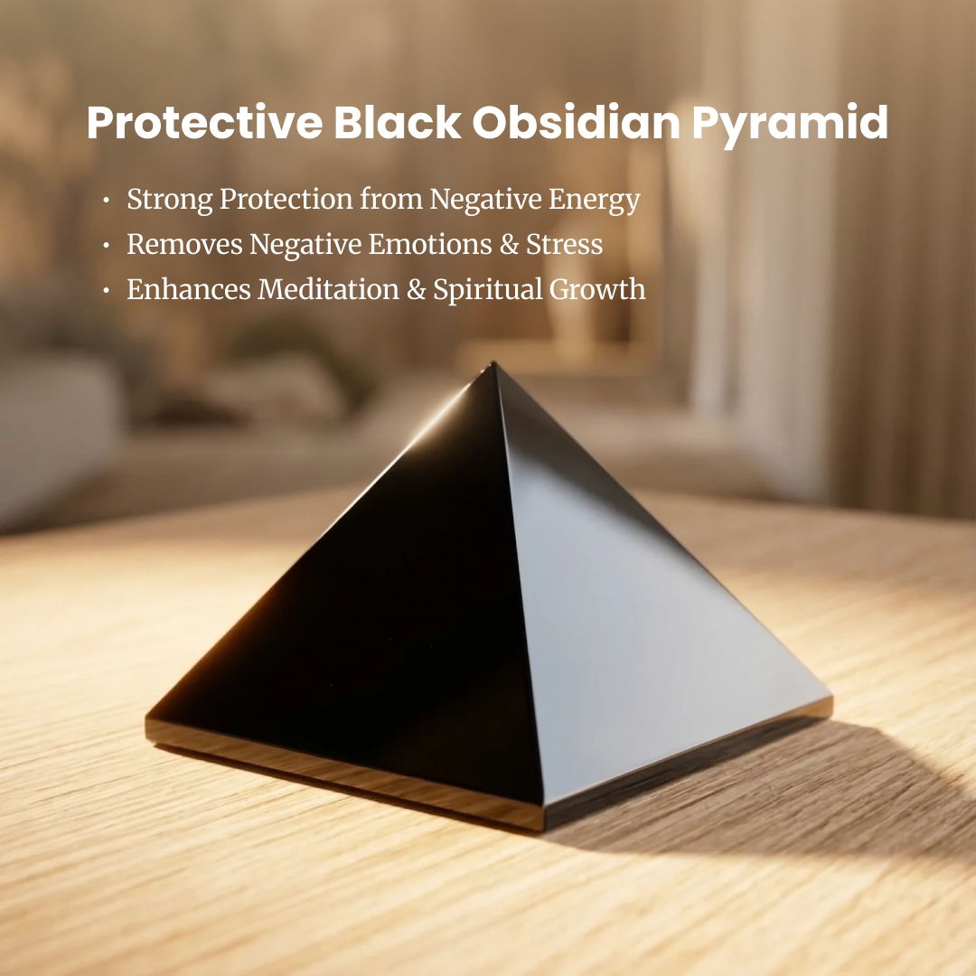 Protective Black Obsidian Pyramid