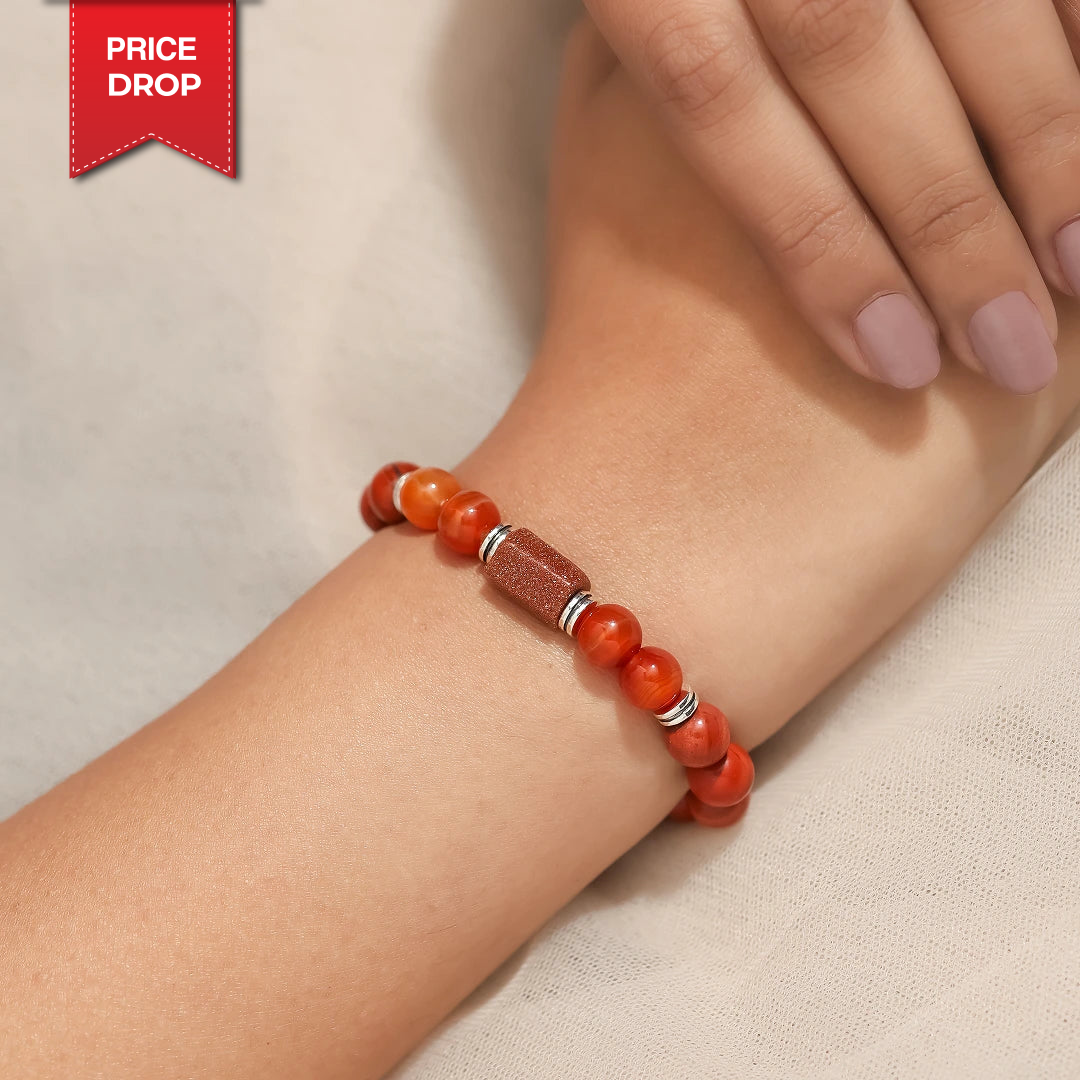 Red Jasper Bracelet (Mesh Rashi) Aries