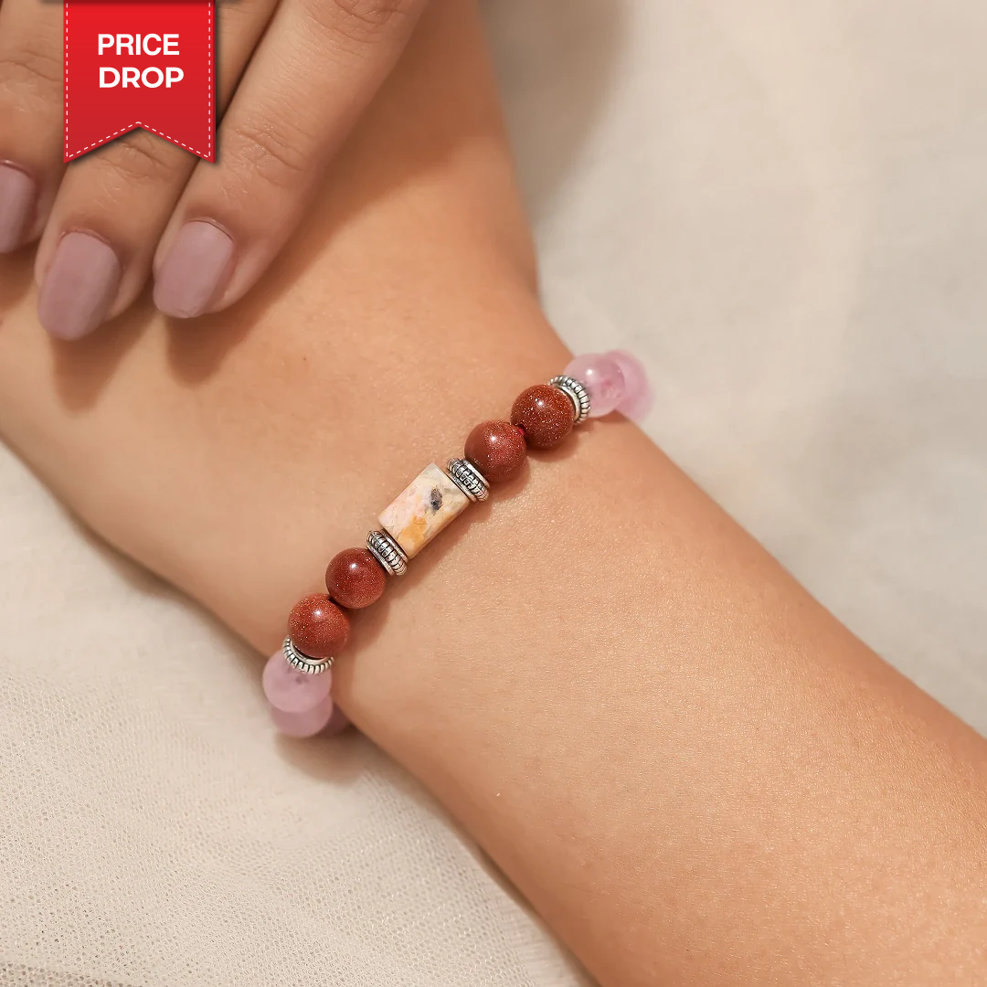 Rose Quartz Bracelet (Vrishchik Rashi) Scorpio