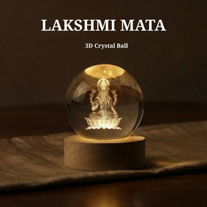 Lakshmi Mata 3D Crystal Ball