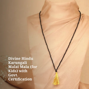 Divine Hindu Karungali Malai Mala (for Kids) with Govt. Certification