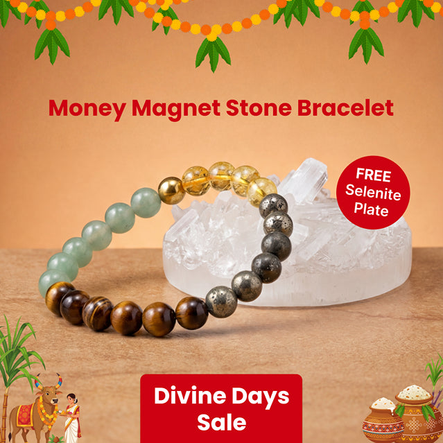 Money Magnet Bracelet with FREE Selenite Plate