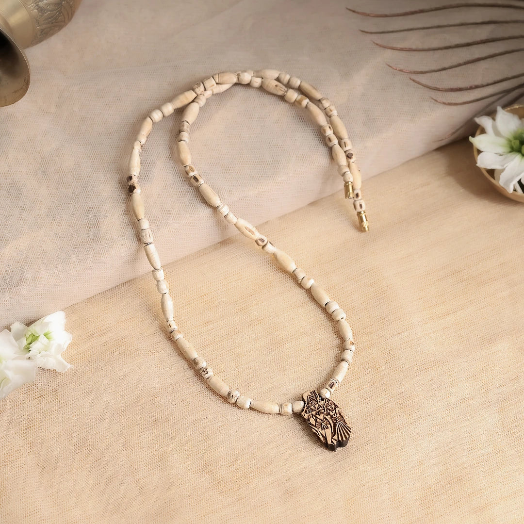Shri Radha Krishna Tulsi Mala Pendant | Blessings of Shri Radha Krishna