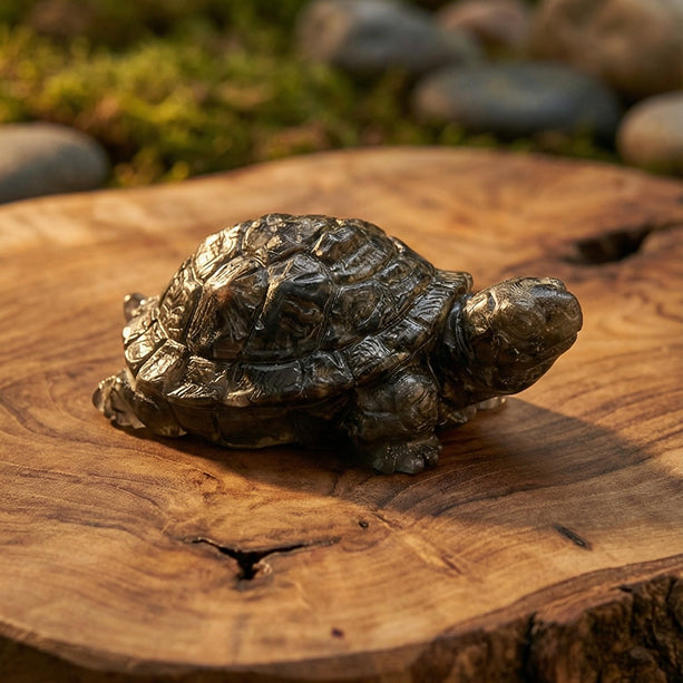 Crystal Pyrite Turtle