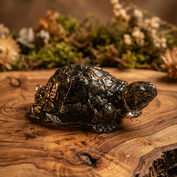 Crystal Pyrite Turtle
