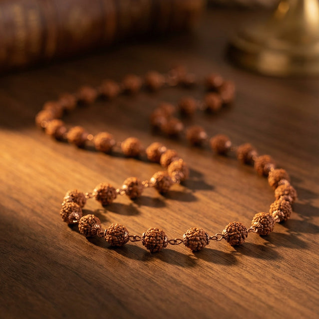 Rudraksha Mala in Copper Wire