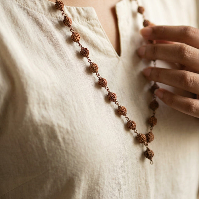 Rudraksha Mala in Copper Wire